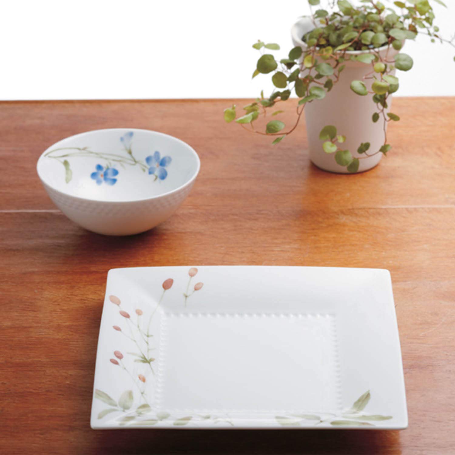 ノリタケNoritake あづまの路（われもこう）23cm角皿プレート6枚セット ノリタケNoritake あづまの路（われもこう）23cm角皿プレート6枚