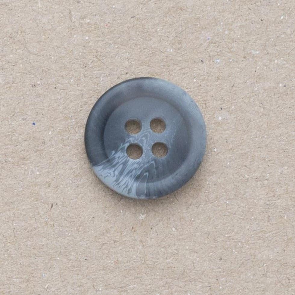 Minerva Bottoni rotondi in plastica grigi (confezione convenienza), 20 mm, per confezione da 100