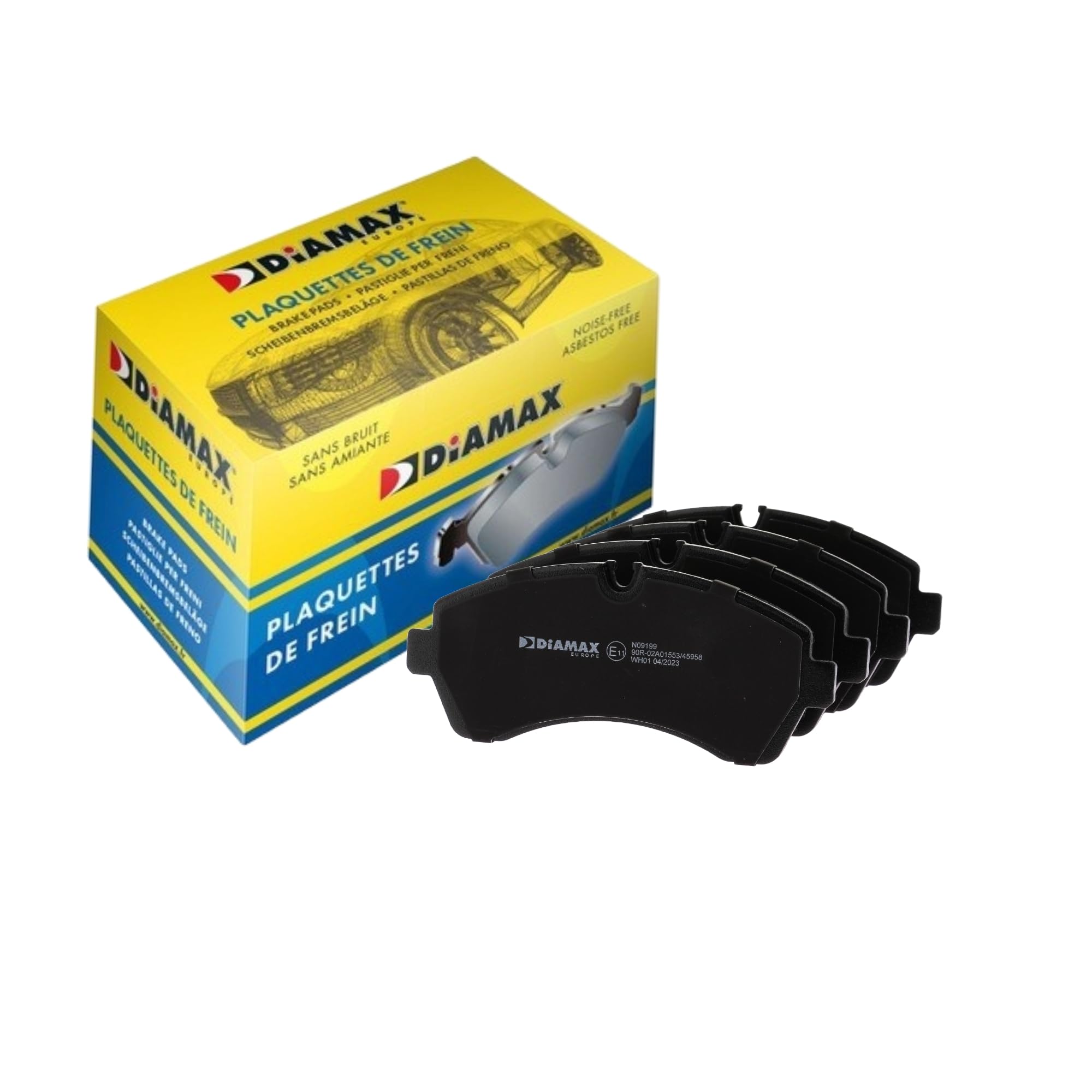DIAMAX Kit pastiglie freni Anteriore predisposto per visualizzazione avviso usura N09199 Compatibilità con MERCEDES-BENZ SPRINTER 3,5-t Furgonato 906 SPRINTER 3-t Furgonato 906, VW