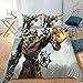 Fundas de edredón 3D Transformers Saga Super King, cómodo juego de cama de microfibra, 1 funda de edredón de 220 x 260 cm, 2 fundas de almohada de 50 x 75 cm