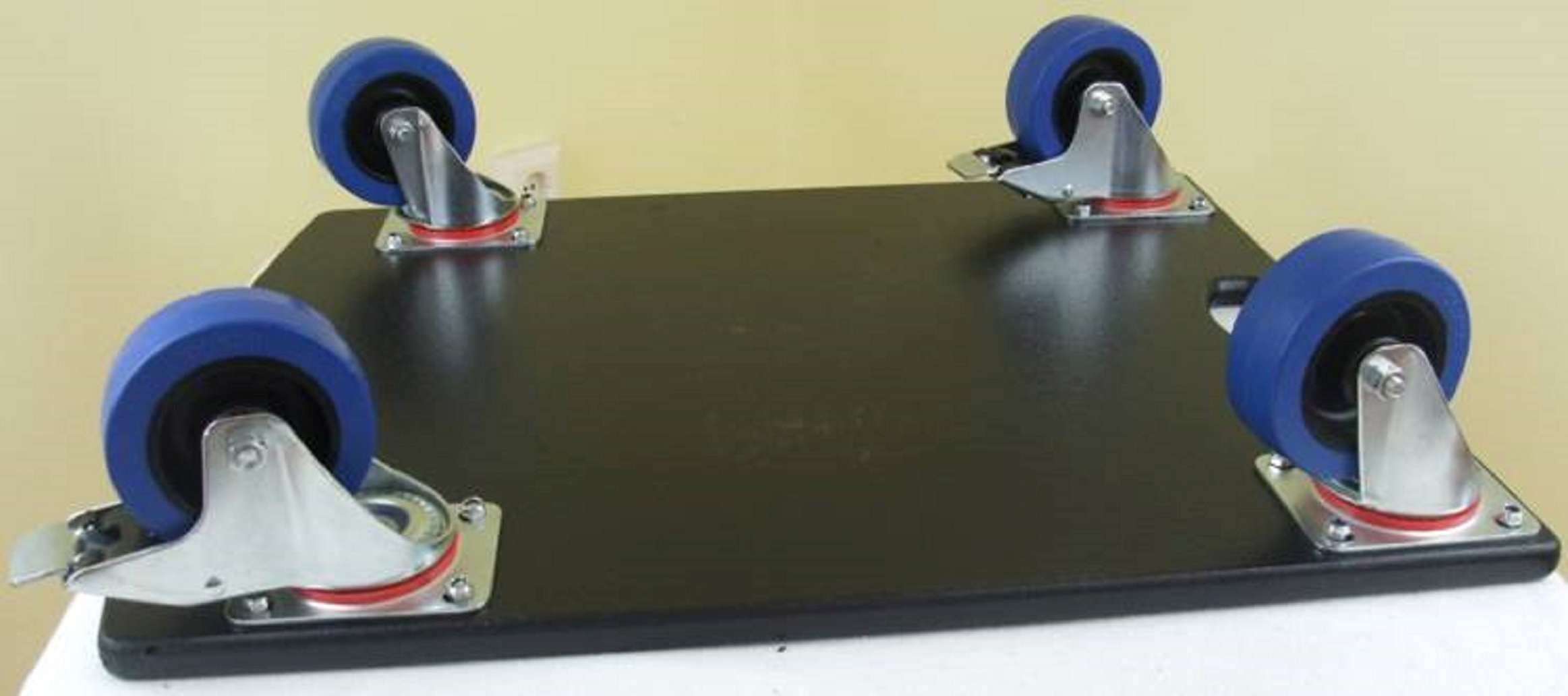 ADAM Hall Schwerlast Rollbrett 720 kg Tragkraft, 18 mm Multiplex, 100 mm Rollen (mit/ohne Bremse), Transportroller Möbelhund Möbelroller (GR-2 = 63 x 48 x 15 cm, 100 mm LENK/BREMS)