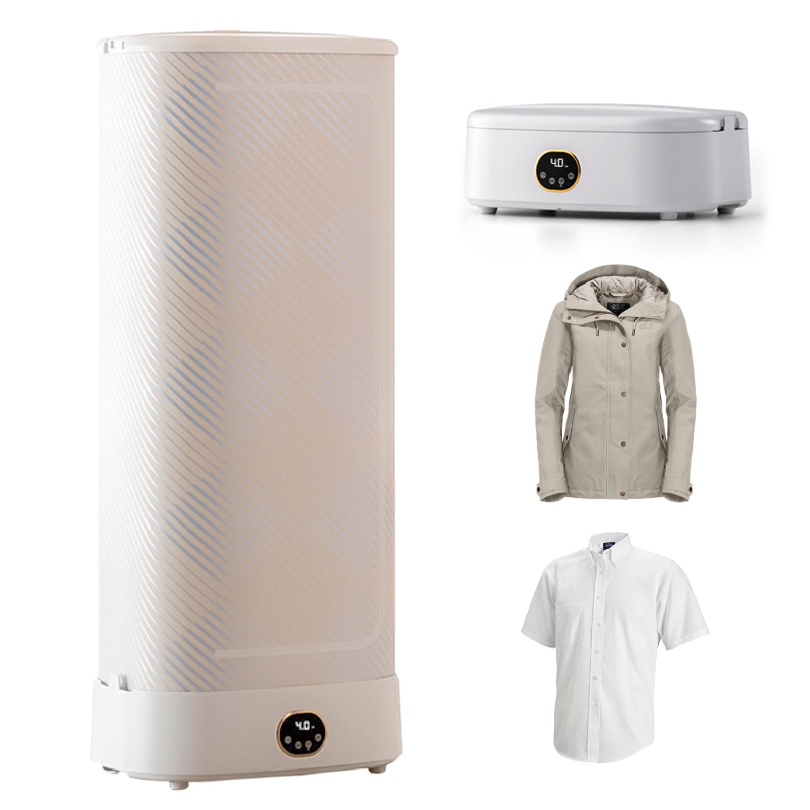 Secadora portátil, Secadora eléctrica con función de Planchado a Vapor y Temporizador de 240 Minutos, Secadora a Vapor Inteligente Plegable para Ropa y Telas, rápida y fácil de Usar