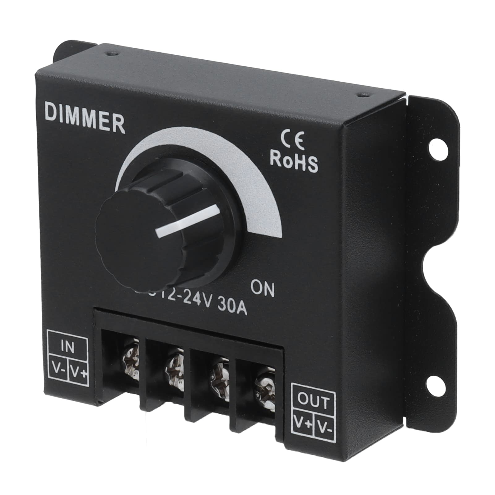 Brightness Regulator, Unicolor DC 12V‑24V Dimmer PWM 30A Single Channel for Home for Office