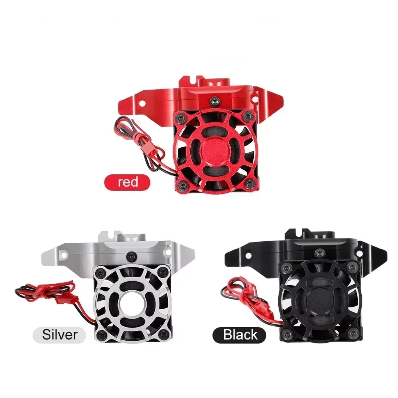 for Traxxas for TRX-4#8290 1/10 RC Crawler Car 1PCS Aluminum Alloy Motor Mount Heat Sink with Cooling Fan RC Upgrade Accessories(Silver)