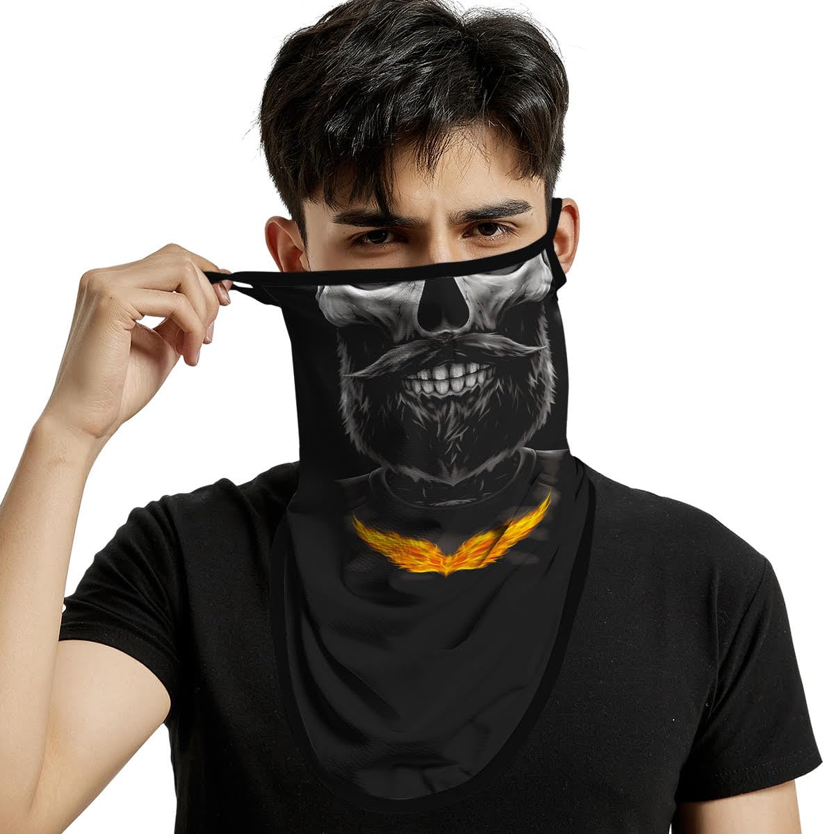 ShopINess Scaldacollo Teschio con Elastici – Bandana Moto Unisex per Halloween, Sci e Sport Outdoor