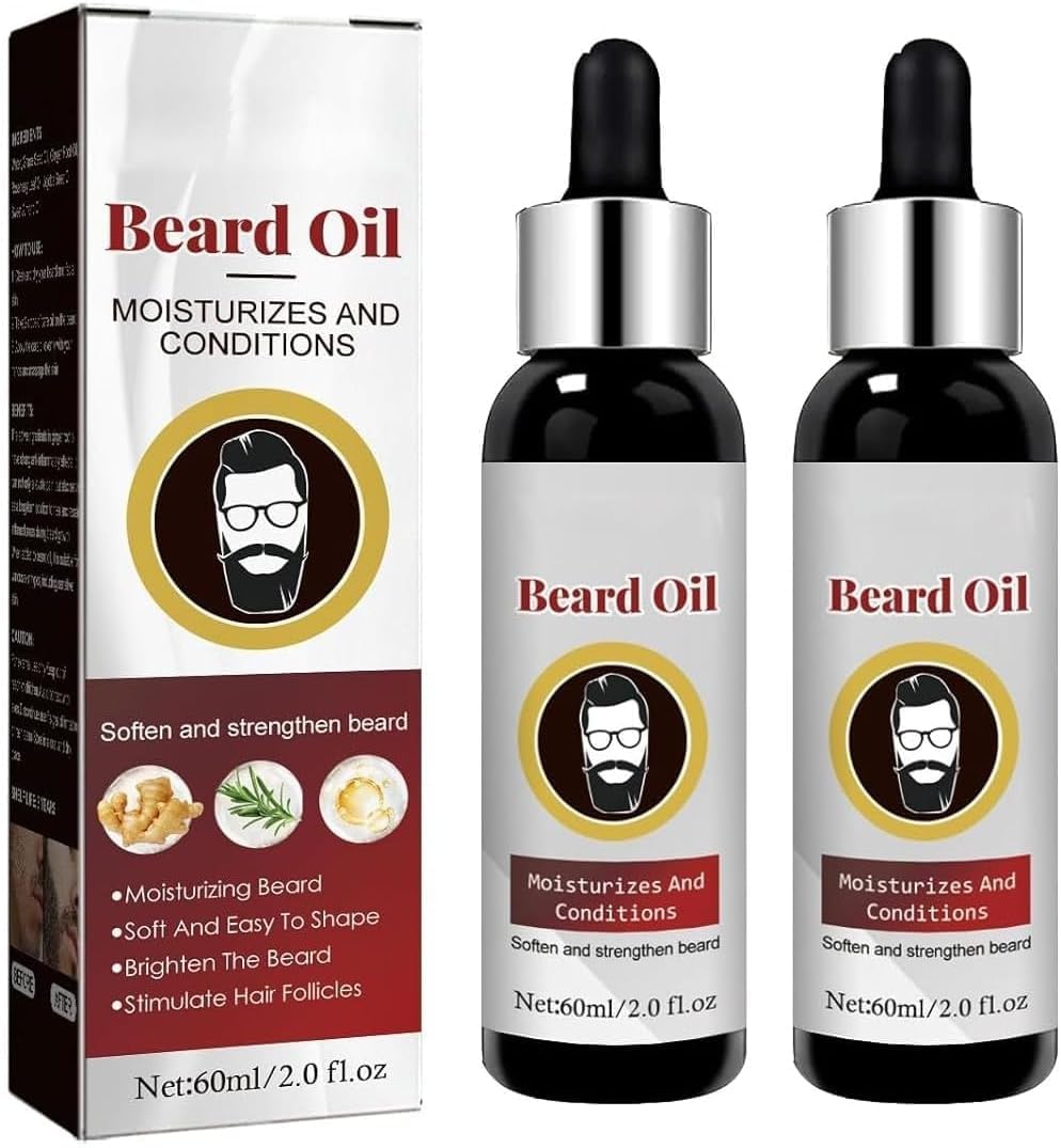 Beard Growth Organic Care Oil Natural Beard Growth Essence Promotes Facial Hair Growth Suitable for Men's Patchy Beard Growth