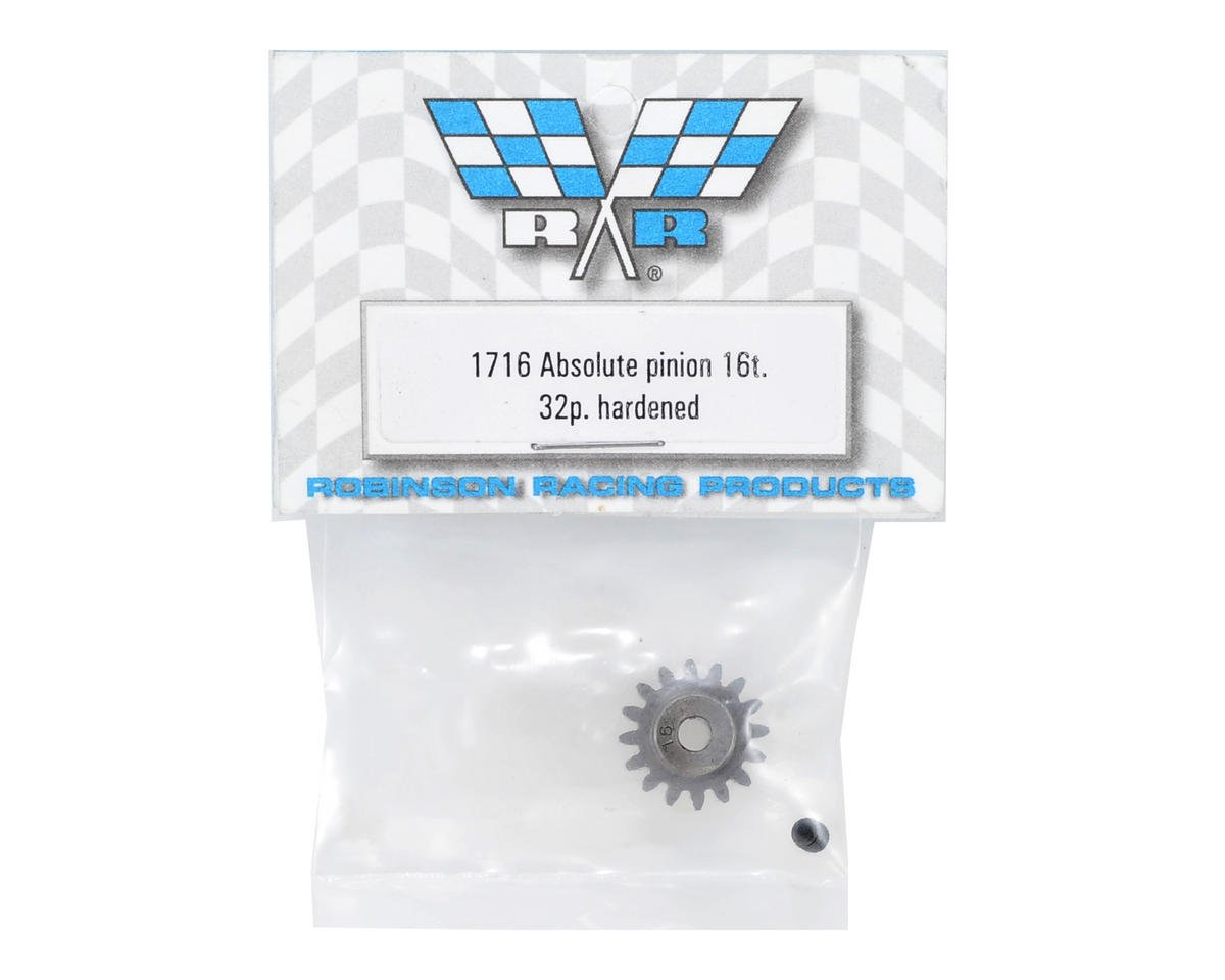 Robinson Racing Products Hardened 32P Absolute Pinion 16T RRP1716 Gears & Differentials