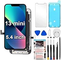 Vista 14 de para iPhone 12 Mini Reemplazo de Pantalla 5.4 Pulgadas (A2176, A2398, A2399, A2400), Ensamblaje de Digitizador de Pantalla LCD 3D Touch