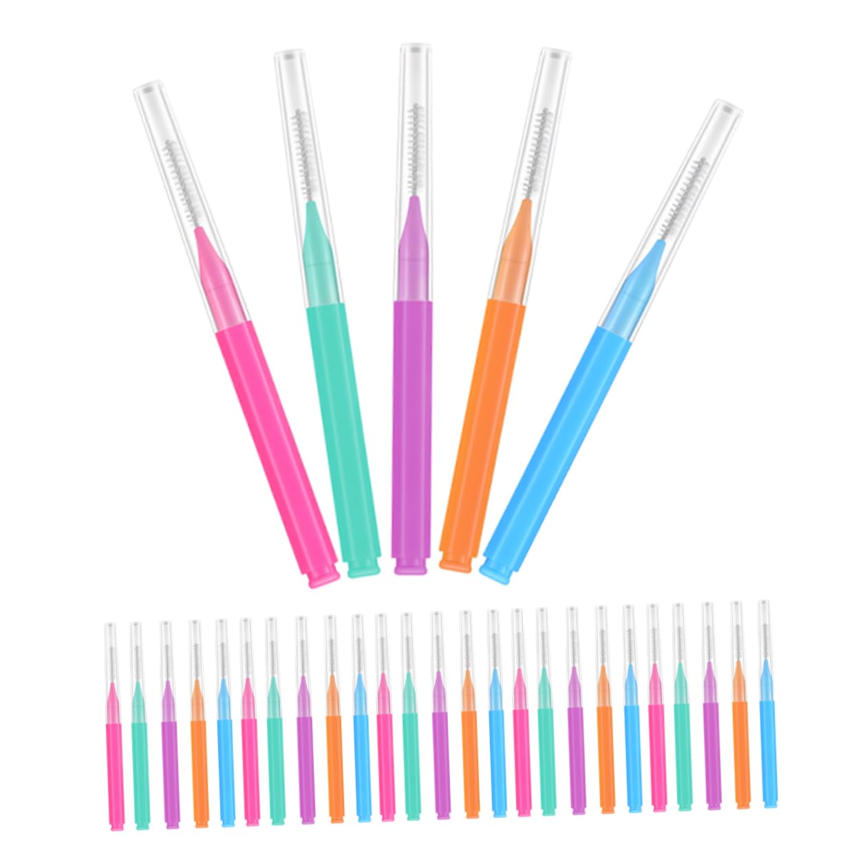 Anneome 50pcs Interdental Brush Cleaner for Braces Denture Cleaning Plaque Tool