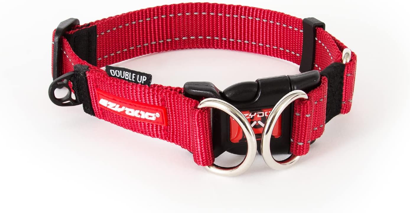 EzyDog Double Up Dog Collar Premium Nylon bing Collars for Dogs
