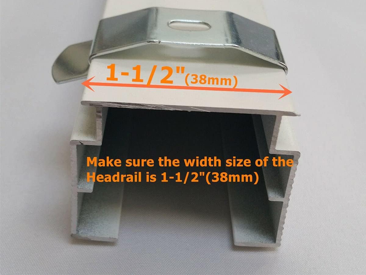 L Bracket 4pcs 4" Length White Color for Vertical Blinds with Headrail Width 1-1/2"(38mm) Outside Mounting Bracket Clips - Image 3