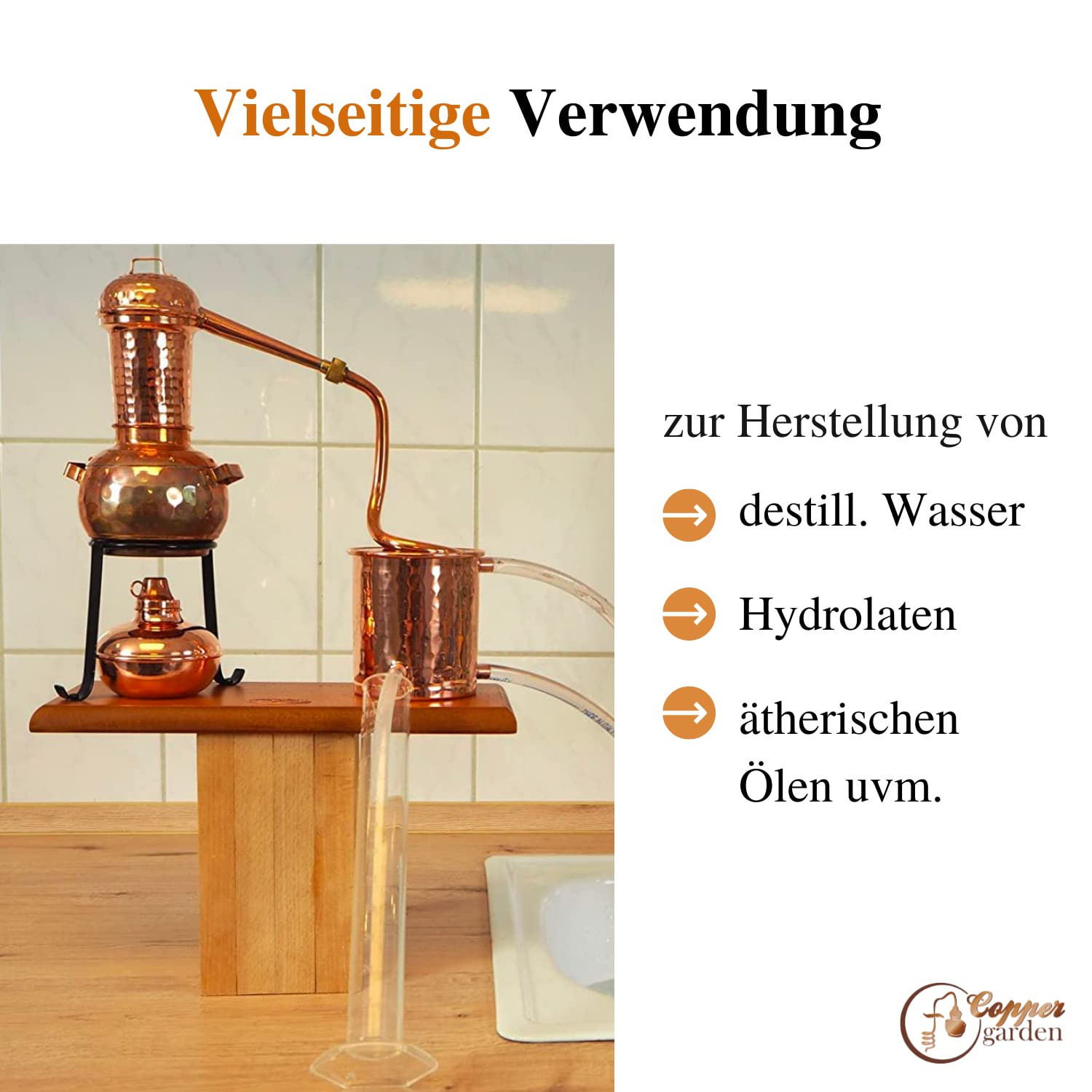 Destillatio Sorgenfrei Zubehörset zum Destillieren bis 3L I Kühlwasserset für Destillieranlagen und Hobbydestillen für ätherische Öle I Destillierset mit Pumpe für perfekte Ergebnisse