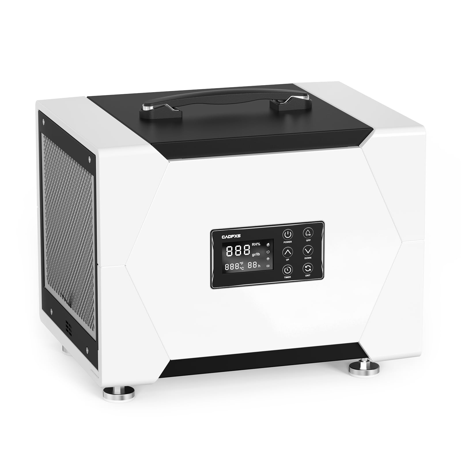 CADPXS Crawl Space Dehumidifier with Drain Hose, 80 Pint Commercial Dehumidifier for Basement, Home Use, Water Damage, Auto Defrost, Memory Start,