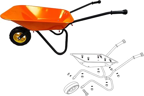 Miniatura 4 de KOVOME Juguete de carretilla para niños, juego de carretilla de metal para jardinería, herramientas de patio, regalo para niños y niñas, carretillas