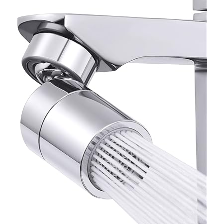 Samodra Kitchen Sink Aerator 360 Swivel Angle Adjustable 2 Spray Faucet Aerator Replacement Chrome 1 8gpm Flow Rate 15 64 16uns 2a Male Thread Amazon De Diy Tools