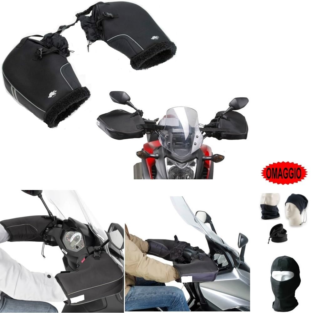 COMPATIBILE CON KYMCO MAXXER 300 COPRI MANOPOLE-MANUBRIO-FRENO-ACCELLERATORE CALDE PARAFREDDO IMPERMEBILI ANTIVENTO MOTO-SCOOTER-QUAD PARAMANI RIGIDO X FACILE ACCESSIBILITA'