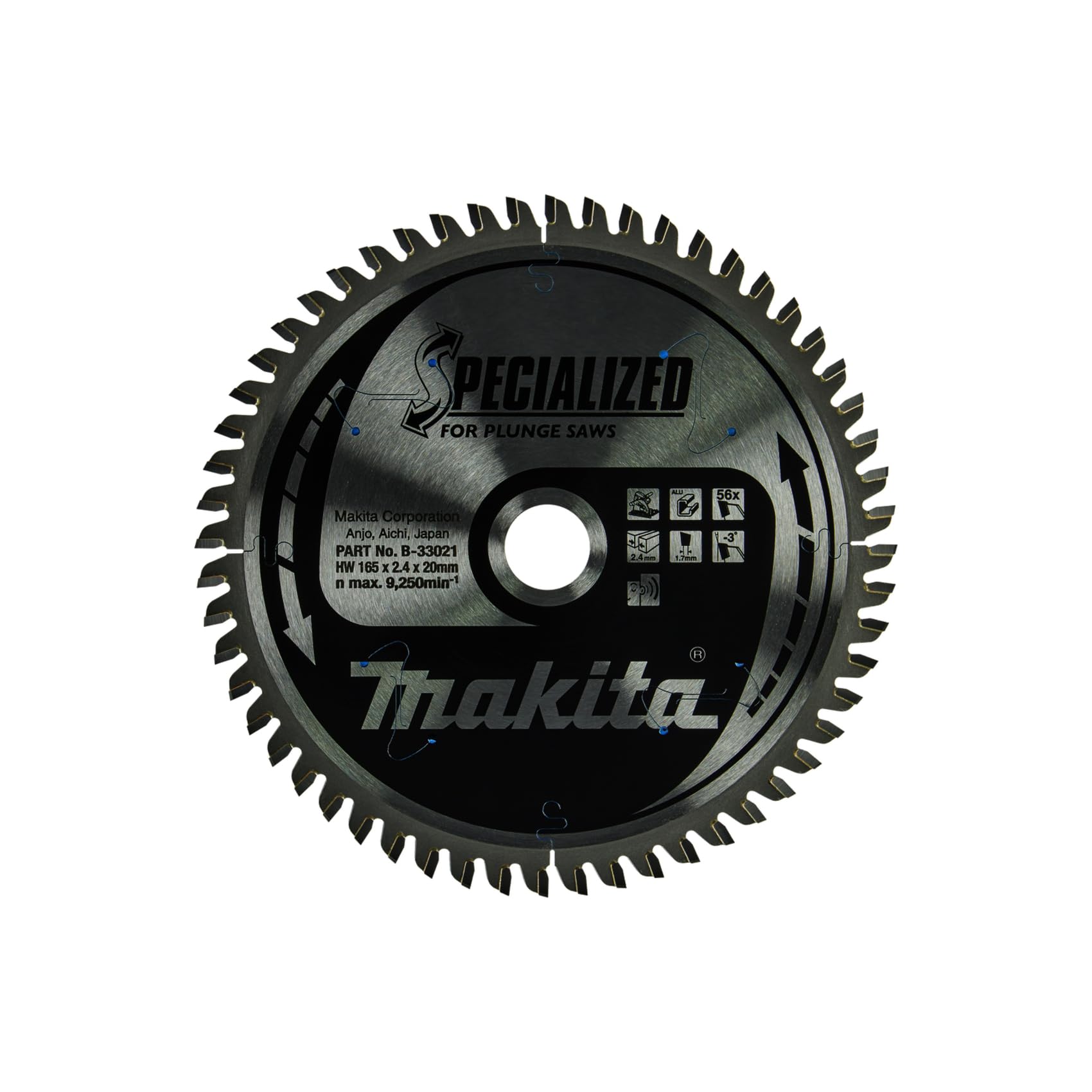 Makita hoja de sierra especializada, 165 x 20 mm, 56Z, B-33021