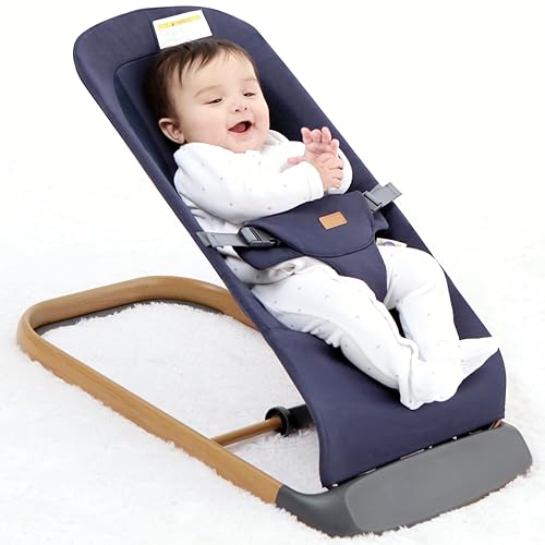 AMKE CooCon - Bouncer para bebé, asiento ergonómico para bebés con 3 posiciones reclinables, asiento de gorila portátil para recién nacido, diseño