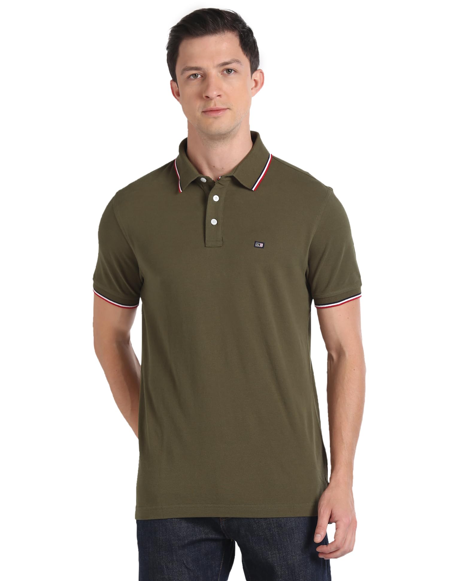 arrow Sport Men Regular fit Cotton Solid Short Sleeves Polo Shirt-picture-30