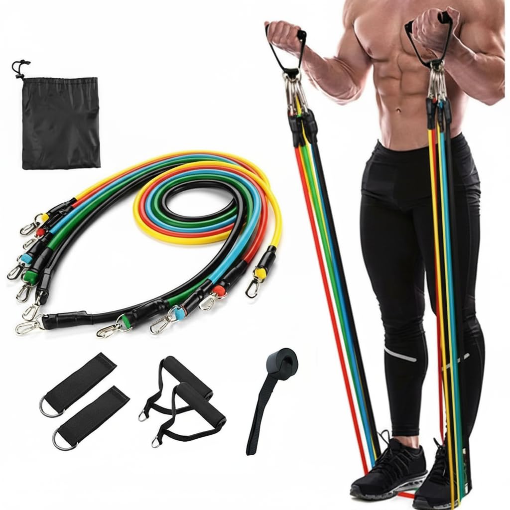 Fitness Scout Resistance Band for Workout Fitness Training Loop Bands for Men and Women for Home and Gym Exercise, Pull Up Band & Toning Band Set of 11-image-15