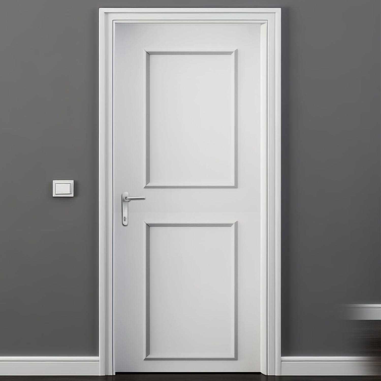 NeatiEase 2 Set Peel and Stick Wall Molding Trim Kit, 16" x24" Premade Wainscoting Panels, Self Adhesive Moulding Panel for Interior Walls Picture Frame 16"x24" 2-Frame, White