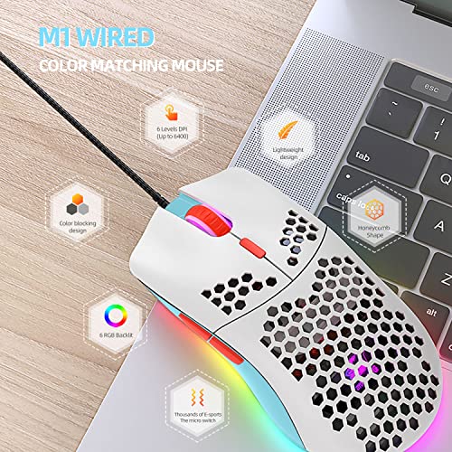 Ratón para juegos programable con 6 botones y 6400 dpi ajustables 2