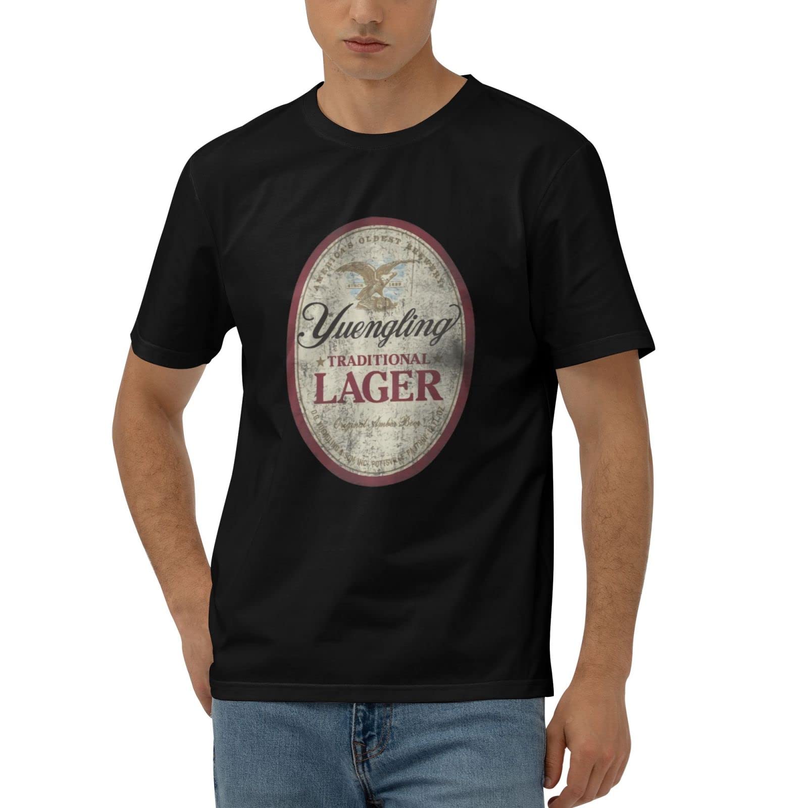 Victory Rock Motorcycles Men's Comfortable Short Sleeve Shirt Round Neck Cotton Fashion T-Shirt Black