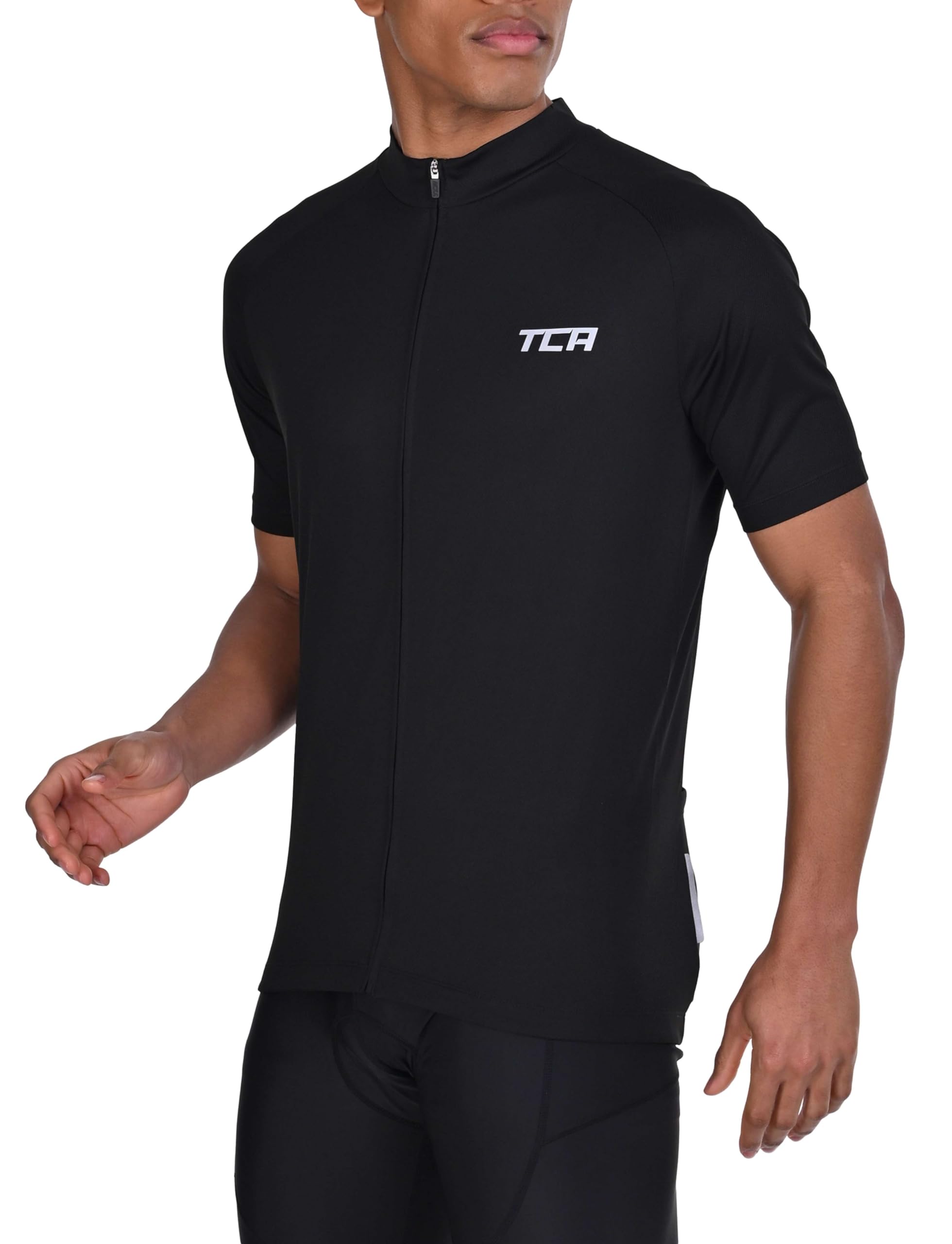 TCA Men's All-Day Cycling Jersey - Lightweight Short Sleeve Bike Shirt   Athletic Fit Bicycle Shirt With 3 Cycling Back Pockets   Black Graphic M 1115404025