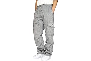 Men's Fleece Cargo Jogger Sweatpants: Essential Comfort, Street Style for Young Men