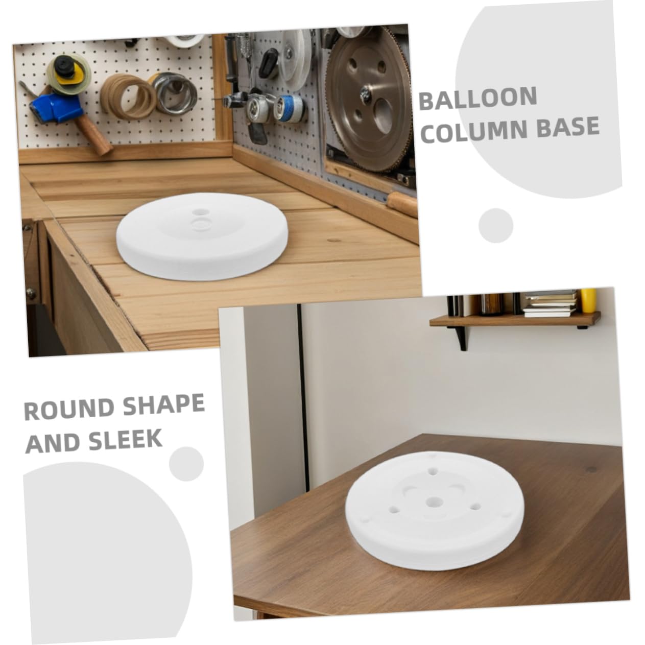 Base per Colonna Palloncini Bianca 4 Pezzi in Plastico