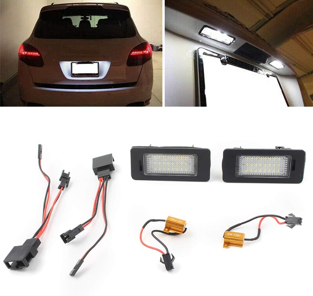 ポルシェ カイエン トゥアレグ用 ライセンスランプ ナンバー灯 18連 Led ナンバープレートライト ライセンスプレート