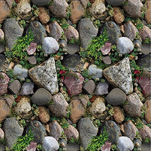 Papier peint autocollant 3D en forme de fleur et de pierre de roche pour cuisine, décoration murale, 45 x 297,2 cm Cover