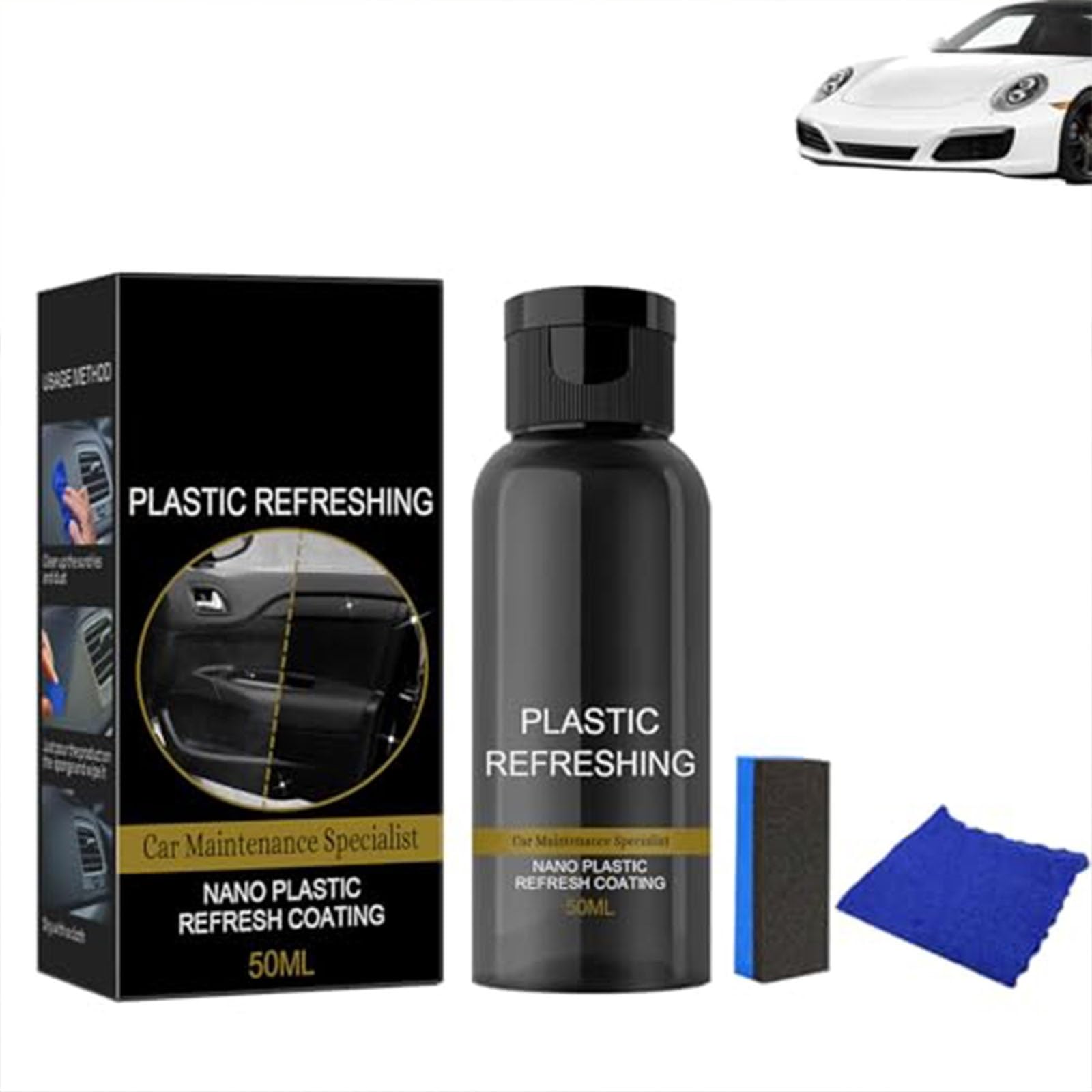 FROON Lakiso Cleaning Agent Plastic for Car,Lakiso Plastic Revitalizing Coating Agent,Nano Plastic Refreshing Coating (Color : 1pcs)