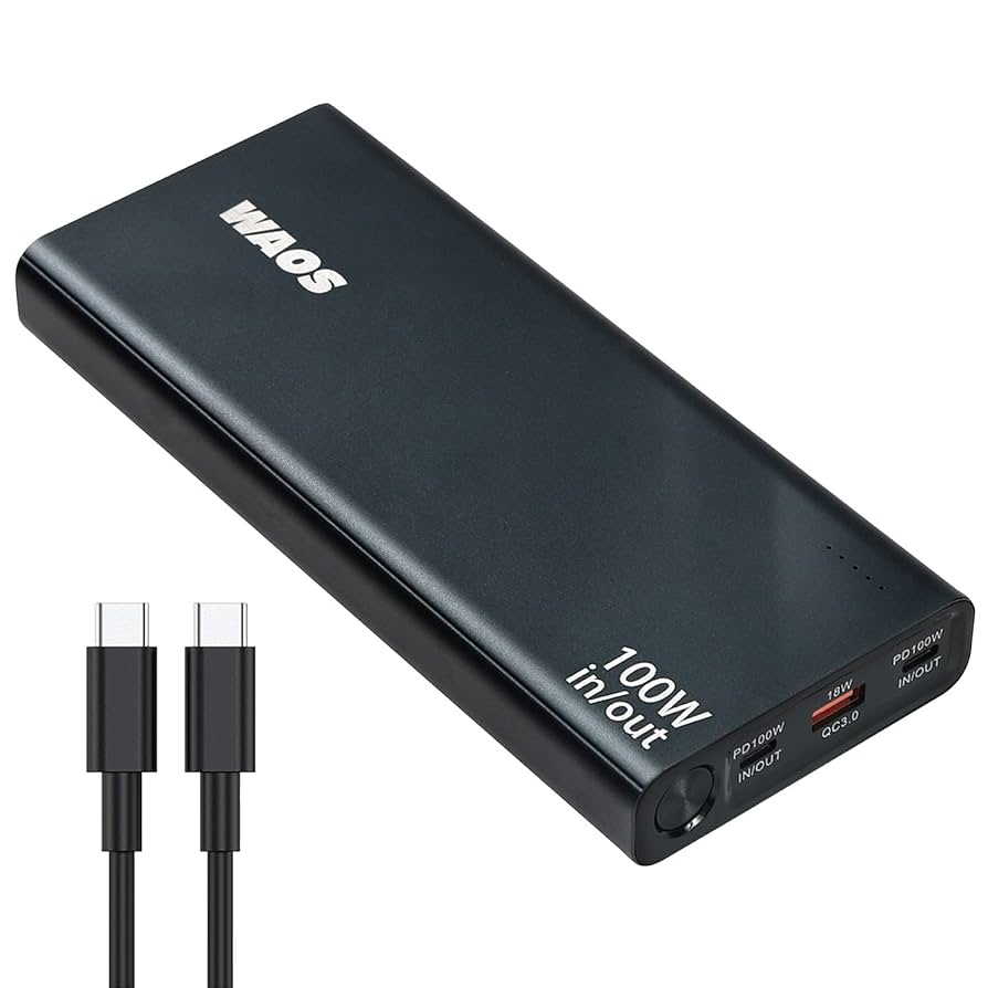 Amazon | WAOS モバイルバッテリー 26800mAh 【入力 100W 出力