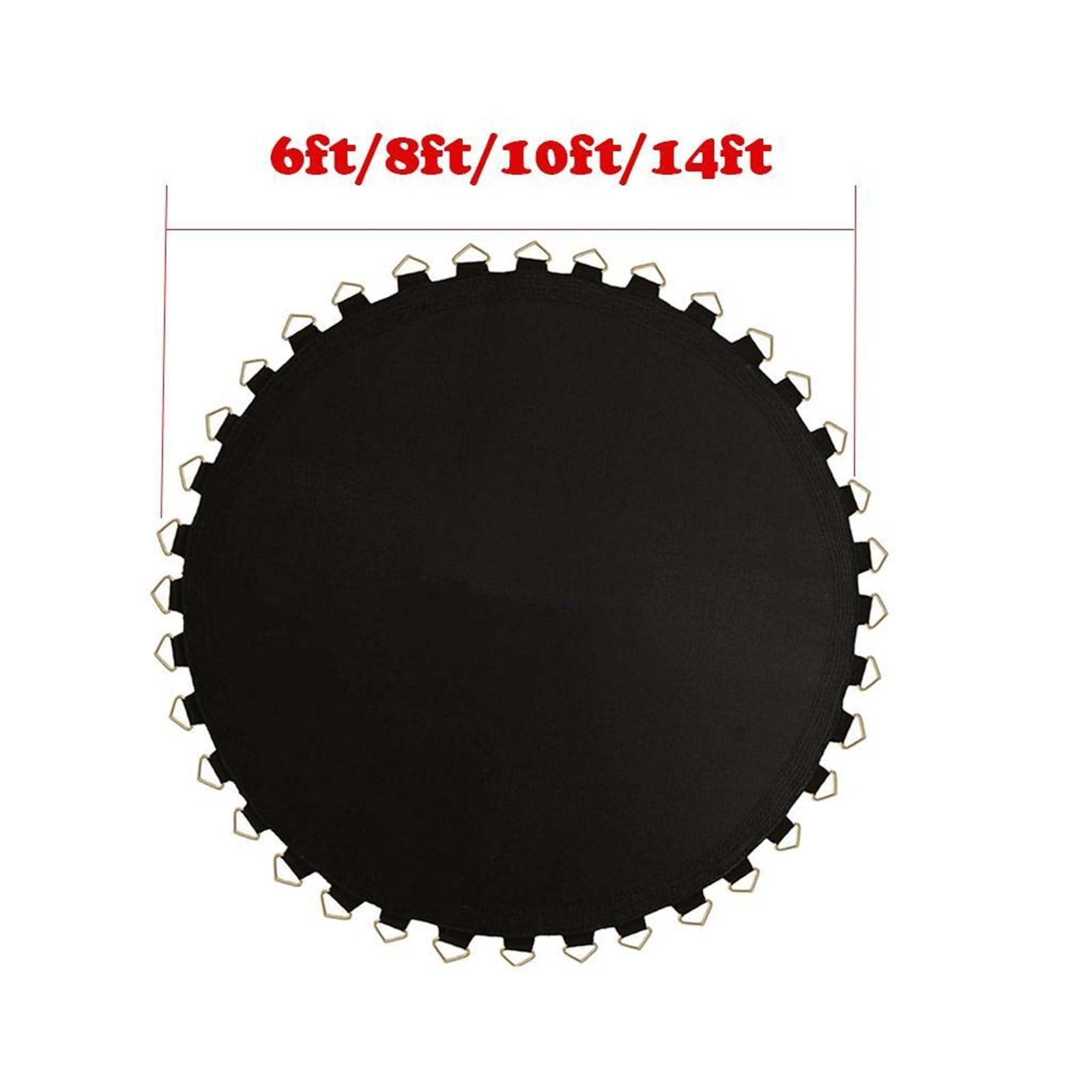 Tappeto Elastico per Trampolino 6/8/10/12ft, 36/48/54/60/72 Buckle Replacement Trampoline Mat Round Bed Jumping Pad