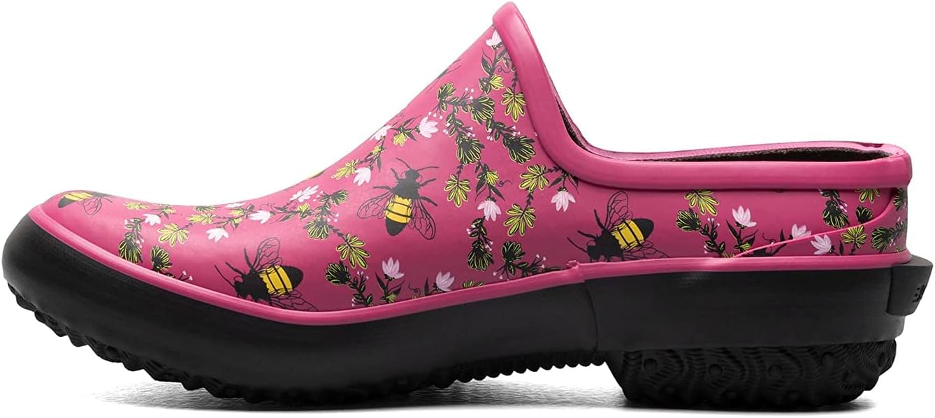 BOGS Women's Patch Clog-Bees, 6 Purple
