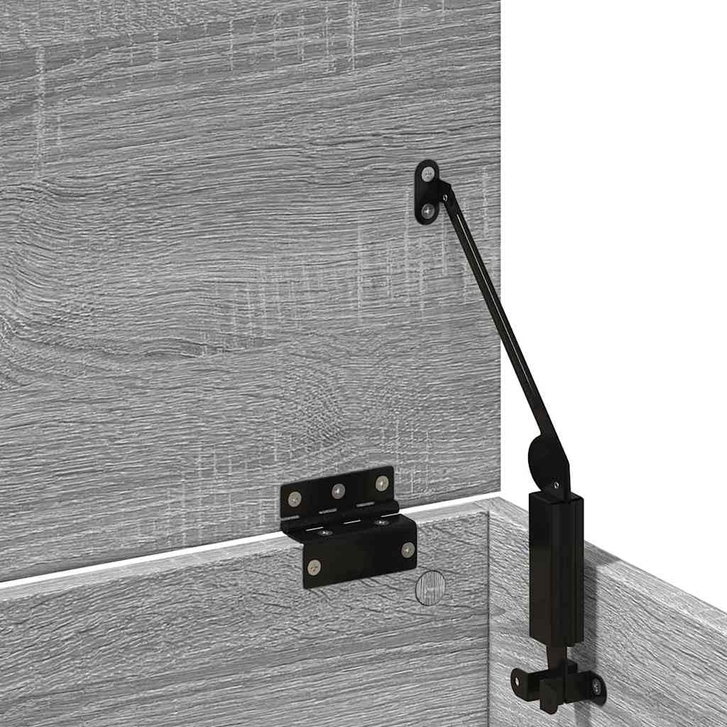 Caja de almacenamiento gris Sonoma 102 x 35 x 35 cm, material de madera, organizador de almacenamiento para estantería, ropa, armario