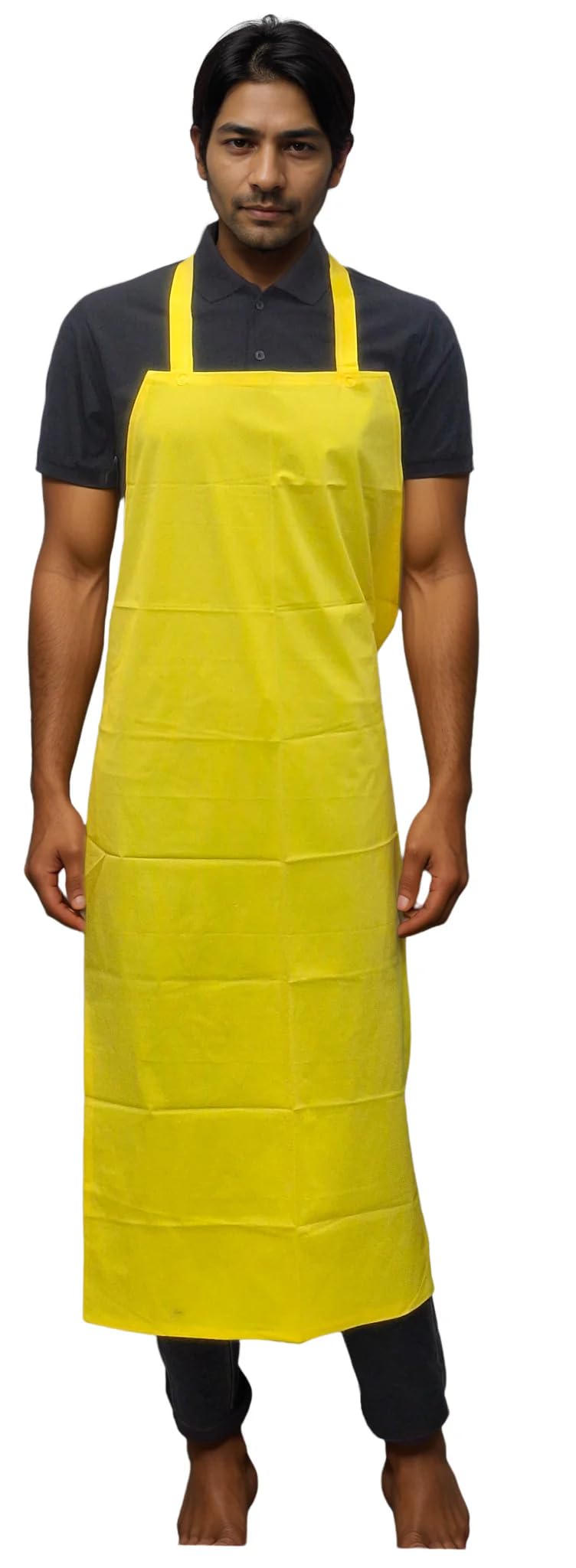 HICKORY Waterproof PVC Industrial Apron | Chemical & Acid Resistant Protective Apron | Heavy-Duty Safety Workwear for Factory, Lab, Kitchen & Workshop | Yellow, 24×48 Inch.-picture-16