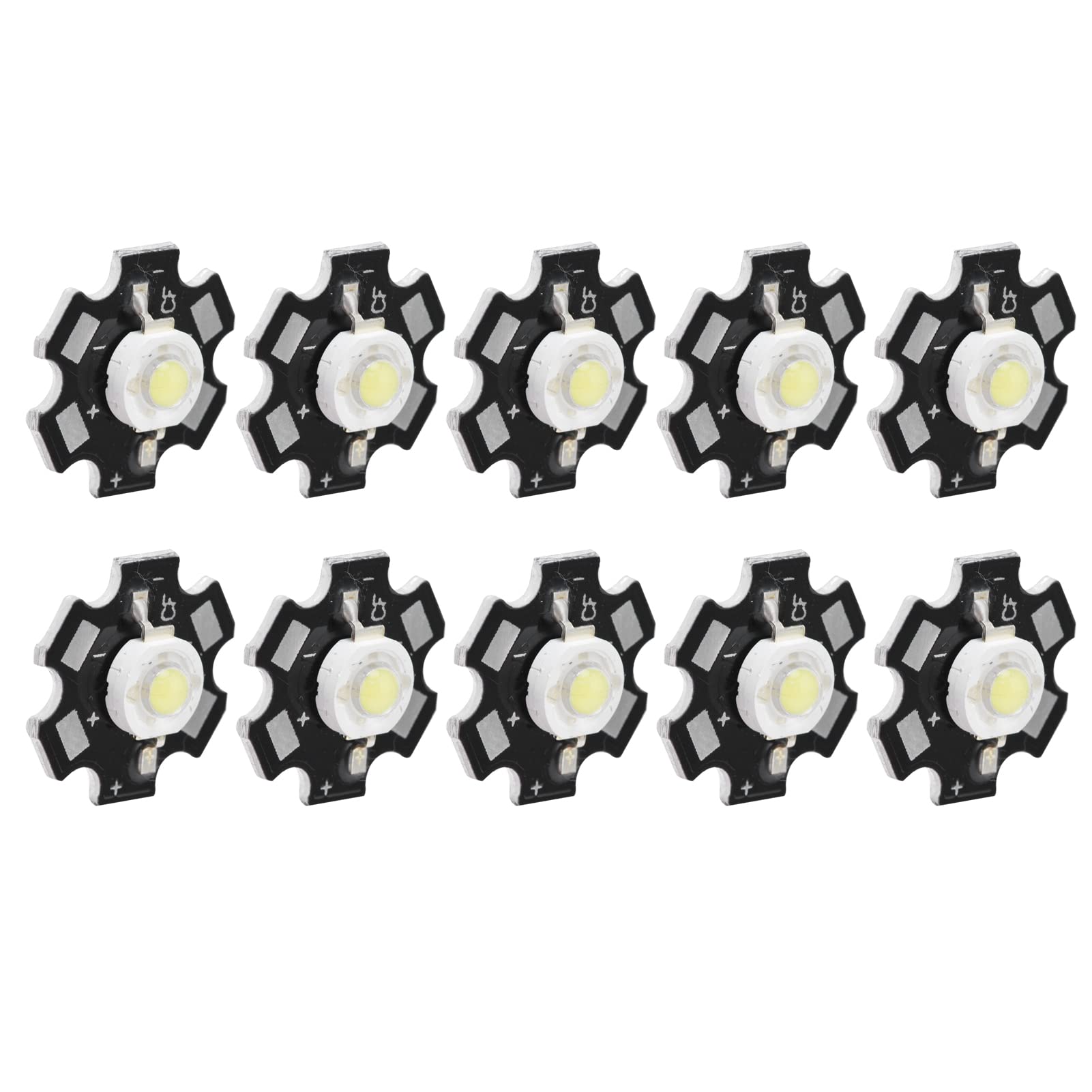 Ultra Bright Aluminum LED Chip 3V Lamp Chips for Ceiling Light Downlight Flashlight Table Lamp, 10Pcs for DIY Lighting Fixtures (White Light 3W)