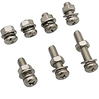 Vista 5 de Juego de 250 tornillos de máquina Phillips de cabeza cacerola M5 x 0.236 in /0.315 in /0.394 in /0.472 in /0.630 in /0.787 in/0.984 in 304 Tornillos