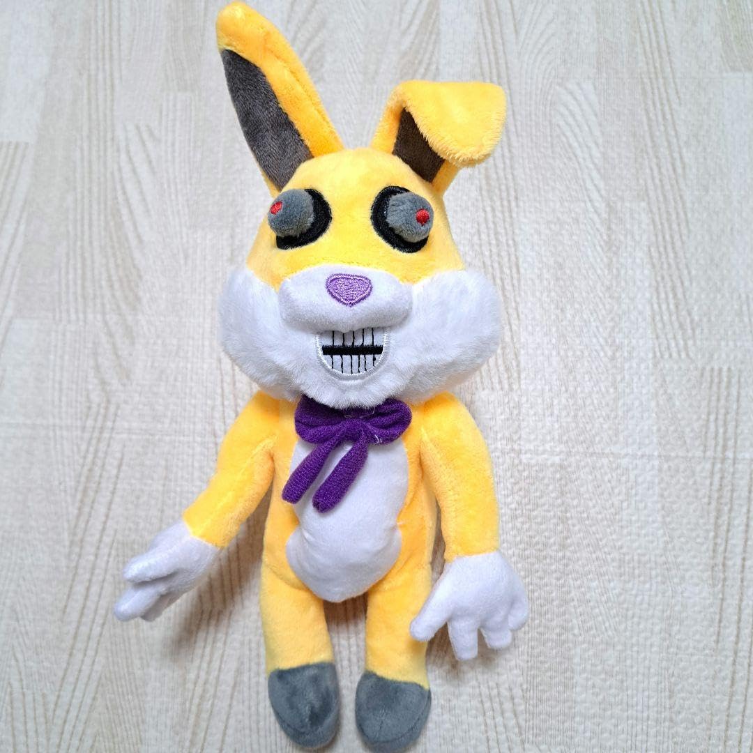 黄色のウサギ型ぬいぐるみ 新品 すくっとたっちさん おたんじょうびカラー ぬいぐるみ 11月