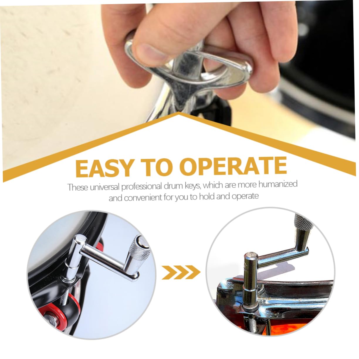 KESYOO 3Pcs Drum Tuning Keys Set Shape Drum Key Tools for Snare Drum Percussion and Drum Set Accessories Essential Drum Tuning Tools for Musicians