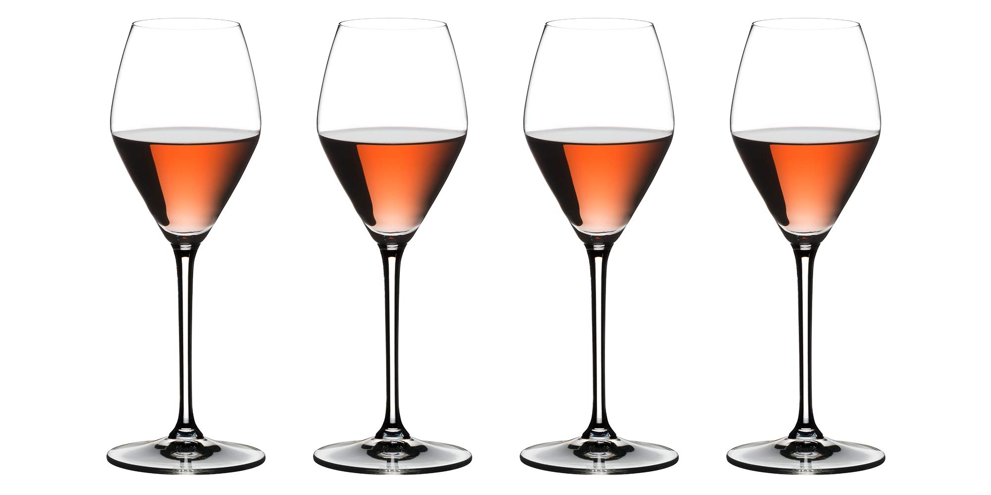 Riedel Rosé 4er Set Kristallglas, Fassungsvermögen ca. 322 ml, Diamant-Roséweingläser, 4 Stück, Spülmaschinenfest, Cocktailparty, Zuhause, Erwachsener