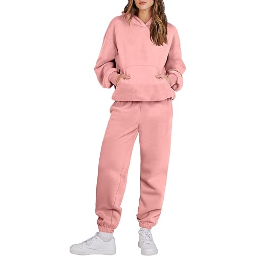 ANRABESS Womens 2 Piece Outfits Lounge Hoodie Oversized Sweatshirt Jogger Sweatpants Y2K Tracksuit Sweatsuit Set Fall Clothes