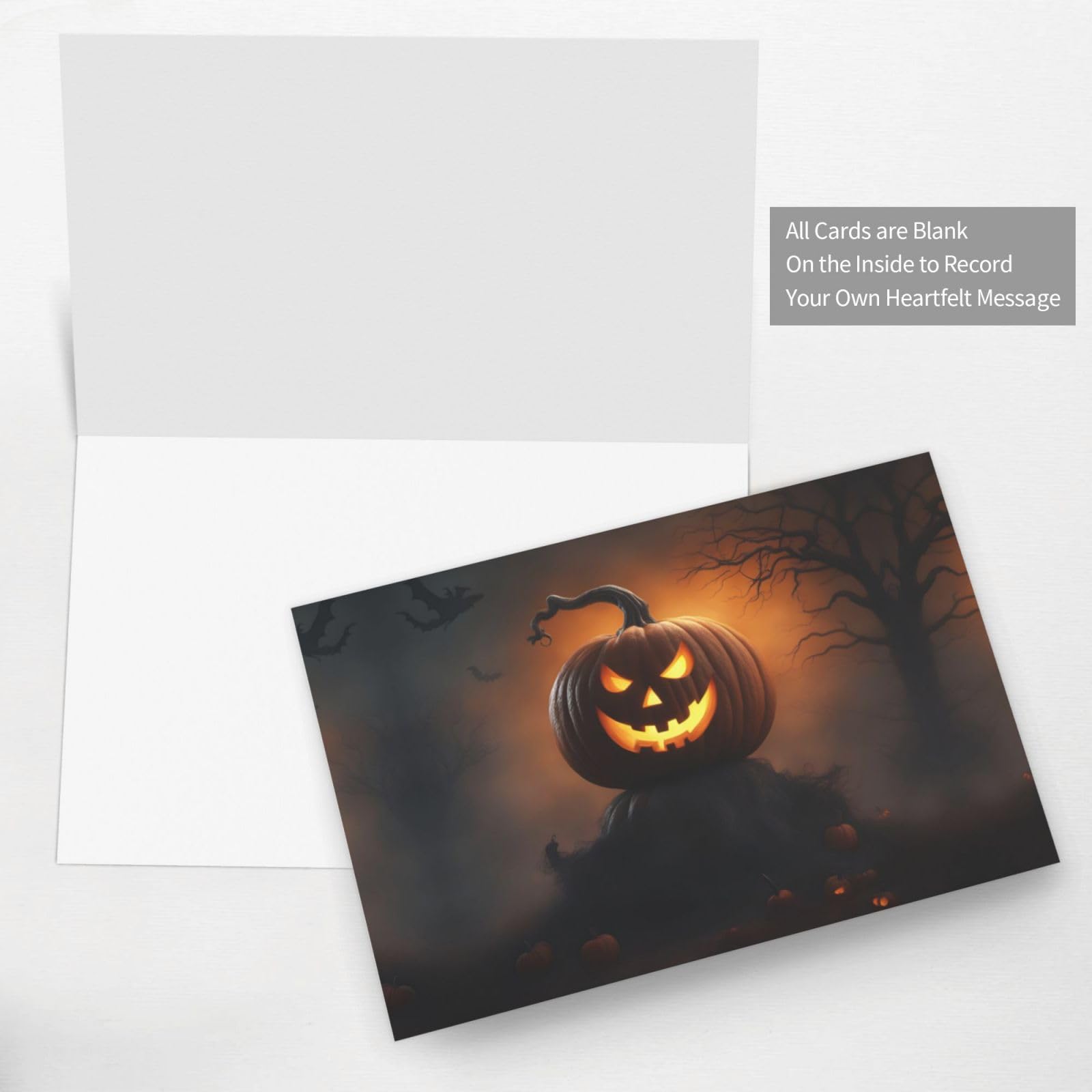 Biglietto Di Halloween Romantico - Due Fantasmi Innamorati - Vecchia Inghilterra 15x15 Cm - 2