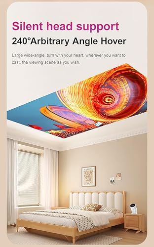 Miniatura 3 de Proyector video 1080P con WIFI y altavoz, dispositivo de lanzamiento HDMI USB con control remoto, espejo del teléfono