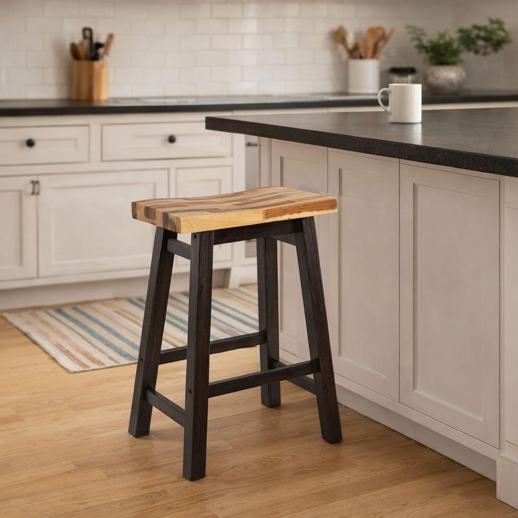 Boraam Sonoma Backless Saddle Kitchen Counter Stool