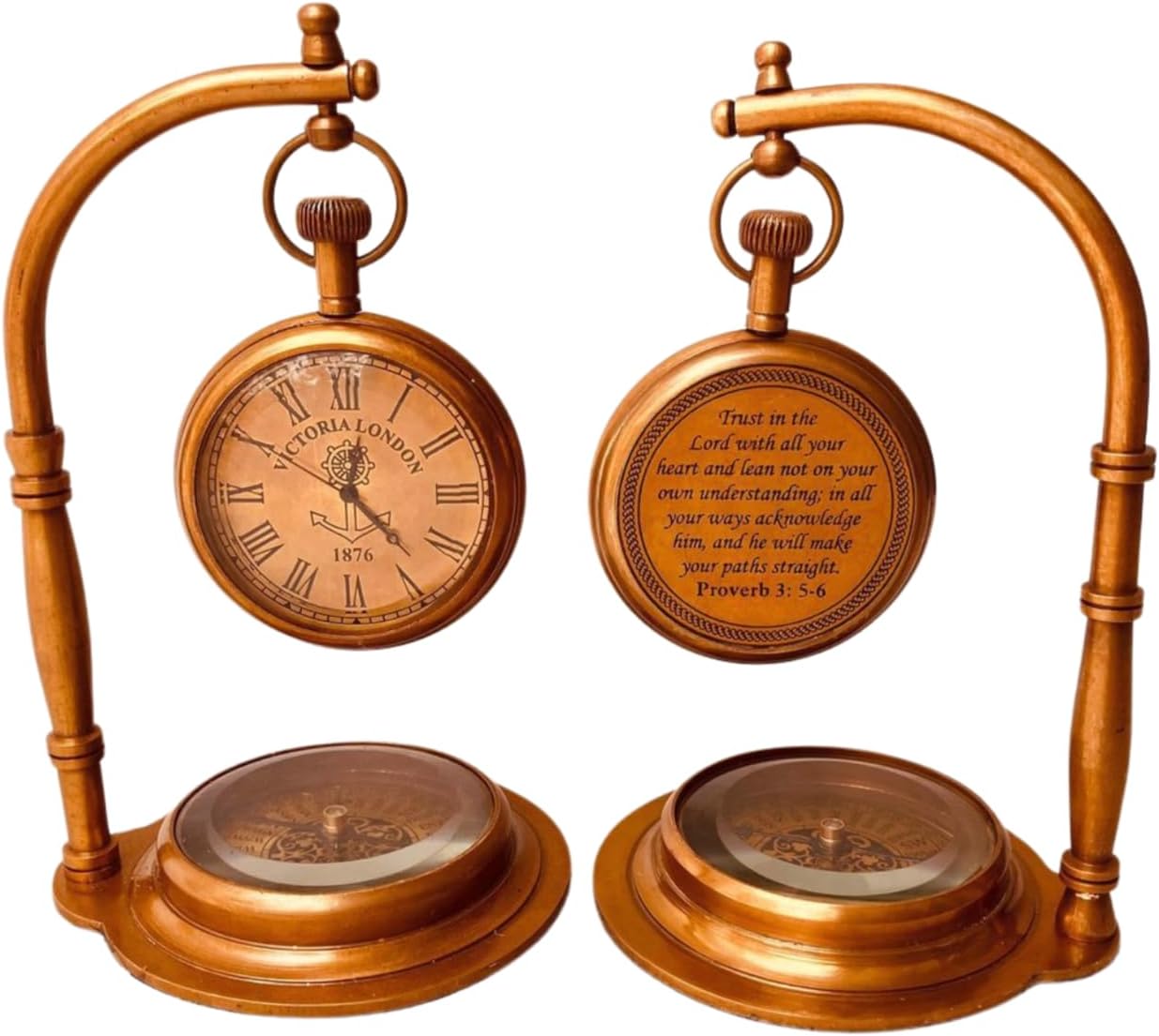 ALADEAN Decorative Table Compass | Desk Compass - Decorative Shelf Compass Vintage Table Top Decorative Gift (My Love)