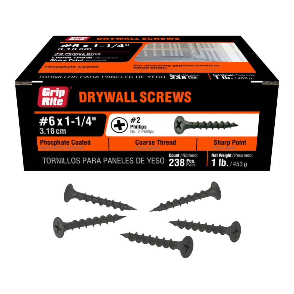 Drywall Screws - #8 x 2-1/2" - Grip-Rite -16