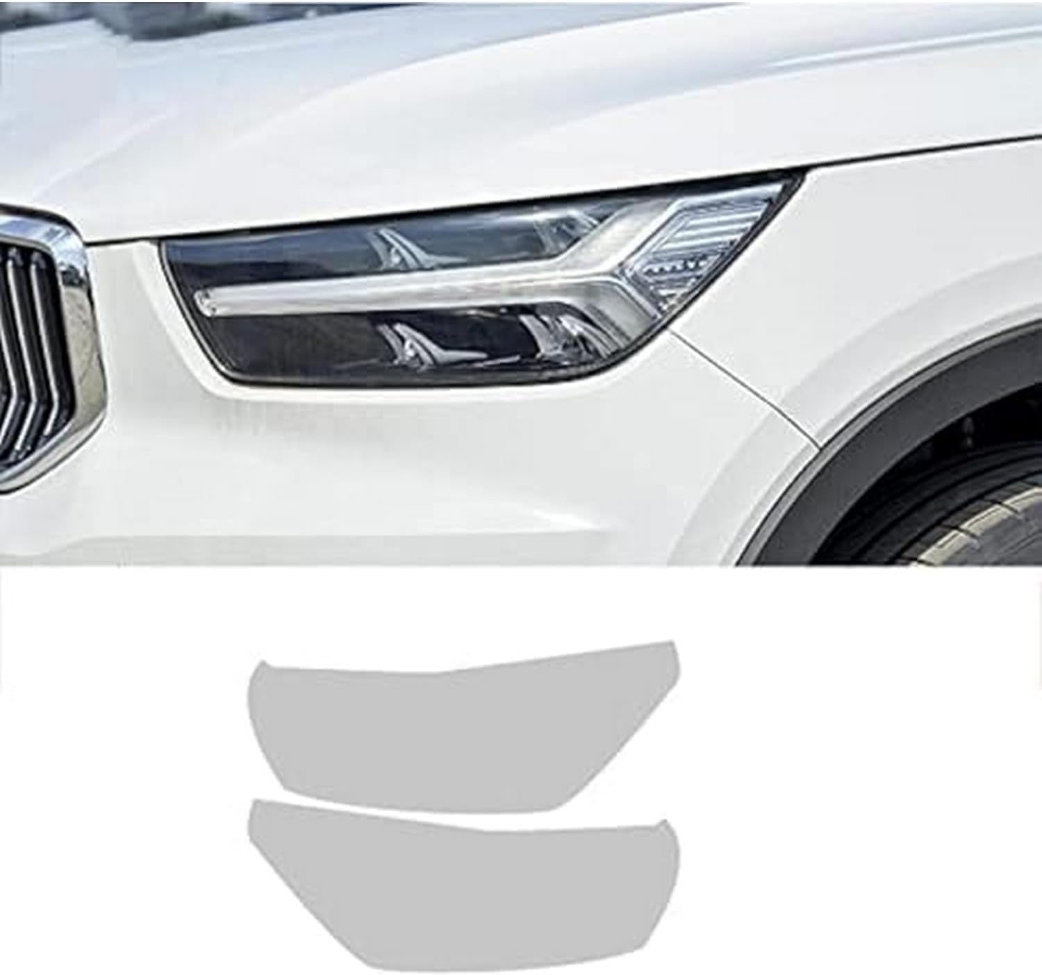 SamLng Car Front Light Film for Volvo XC40 2019 2020 Car Headlight Protective Film Front Light Transparent Blackened TPU Sticker Car Accessories Car Headlight Protective Film